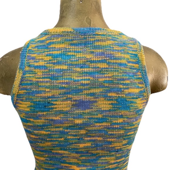 SPACEKNIT Stretch KNIT TANK TOP Size Small Retro Vibes - Picture 3 of 13
